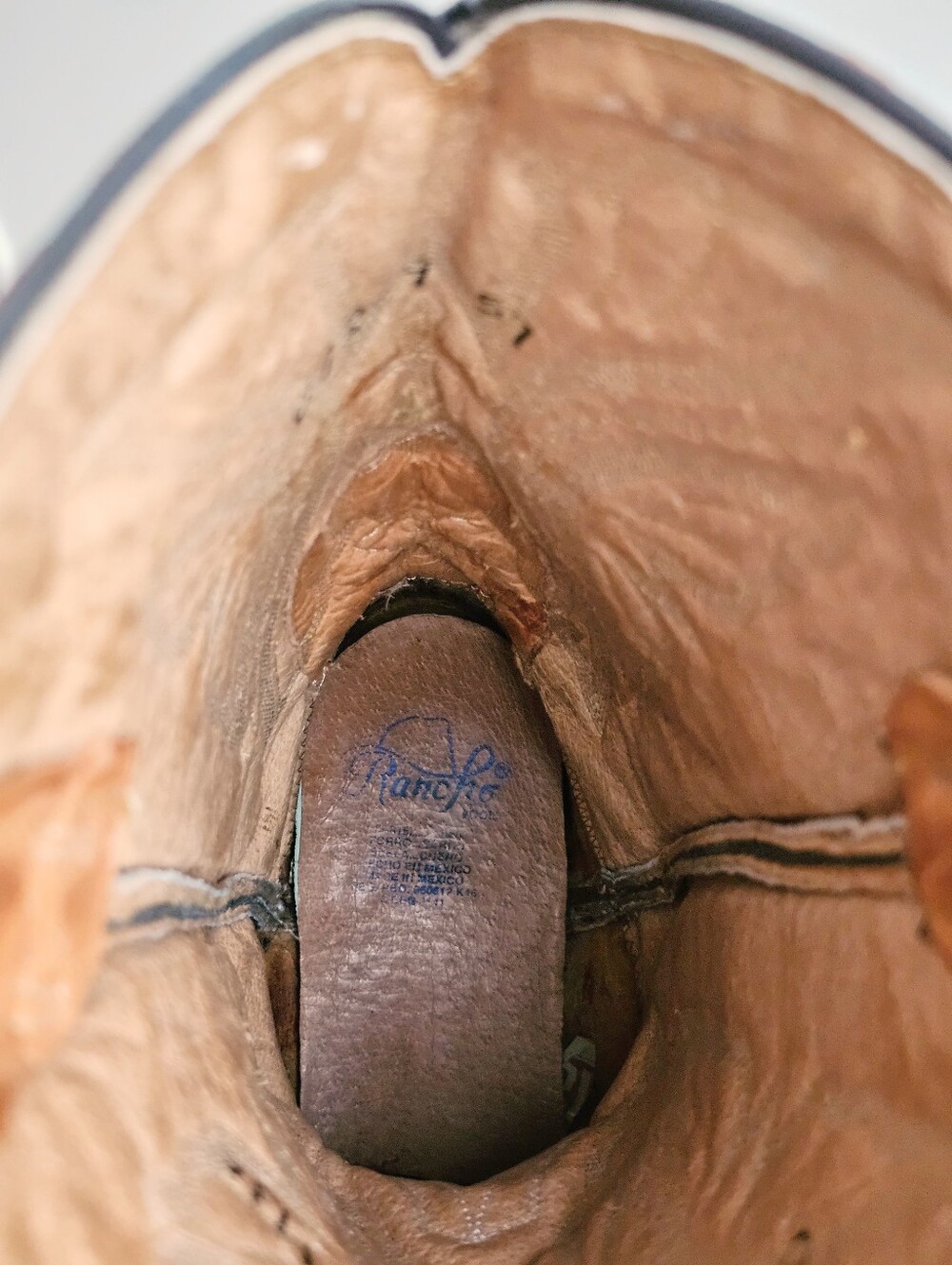 Rancho Exotic Alligator Reptile Leather Western Cowboy Boots Brown Tan Size 11 E - Picture 14 of 16